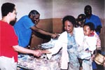 Dr. Bernetta Davis Poole, Dr. Lawrence Madlock and Dr. William Hurd being thanked by patients.