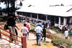 Residents of Madagascar going to the clinic for free eye exams, operations and/or eyeglasses.  More than 1,000 pairs of eyeglasses were distributed on behalf of UNESCO to the residents.