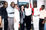 Ron Freeman, Olympic Gold Medalist, Lawrence Madlock, MD, Bernetta Davis Poole, MD, Karen Poe, USIA, William Hurd, MD, Lee Evans, Olympic Gold Medalist, Dr. Joshua.